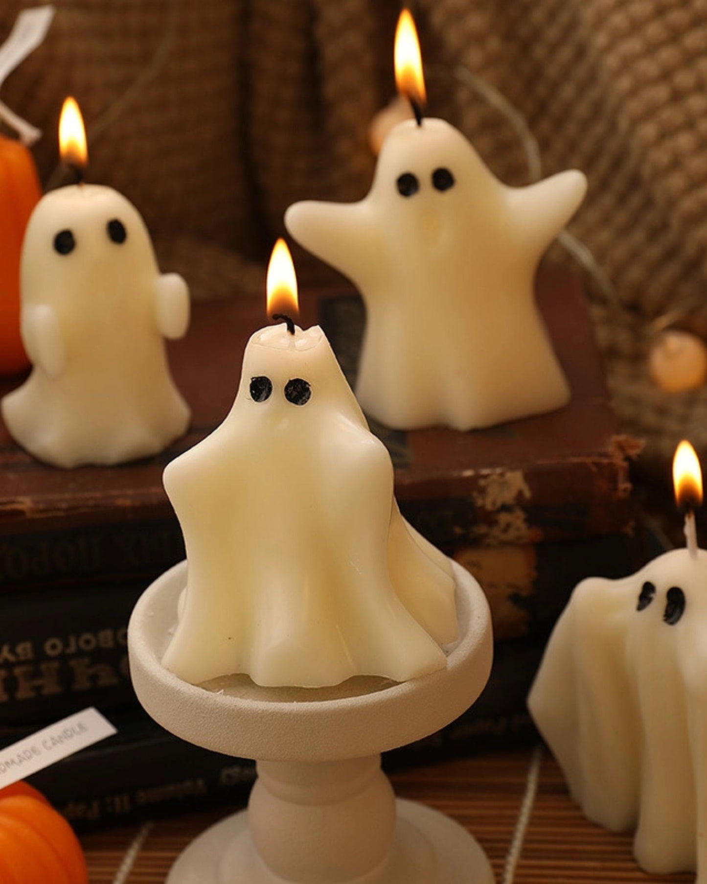 White - Halloween Ghost Candle - Candles Meta