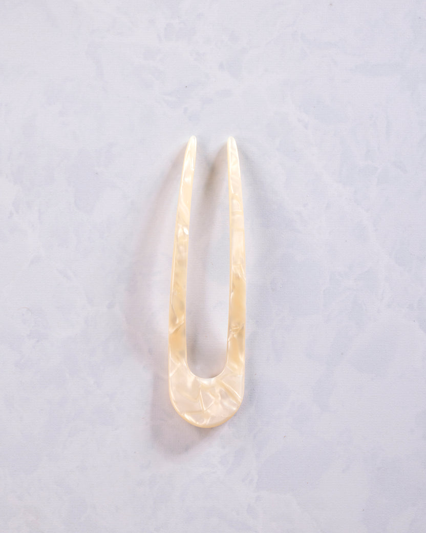 White Shell - French Hair Pin - Machete