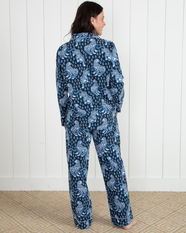 Tiger Queen - Long PJ Set - Navy - Printfresh