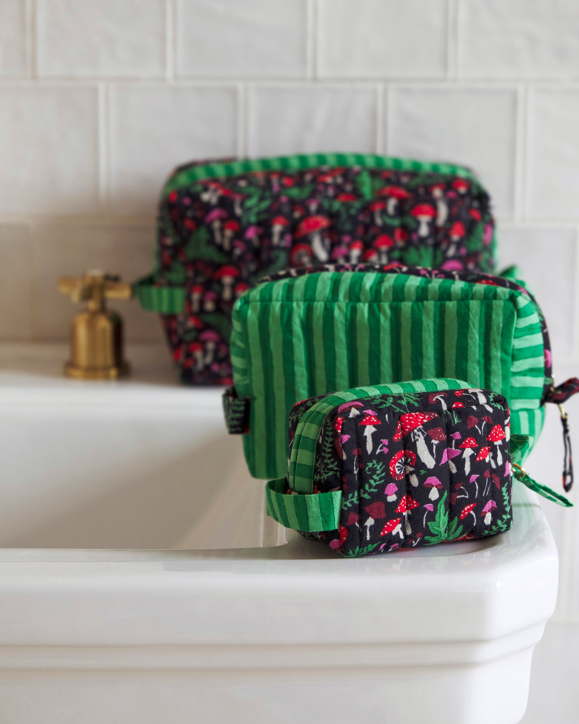 Toadstools - Three's Best Pouch Set - Ink - Printfresh