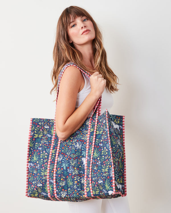 Unicorns Garden - The Traveler Tote - Indigo - Printfresh