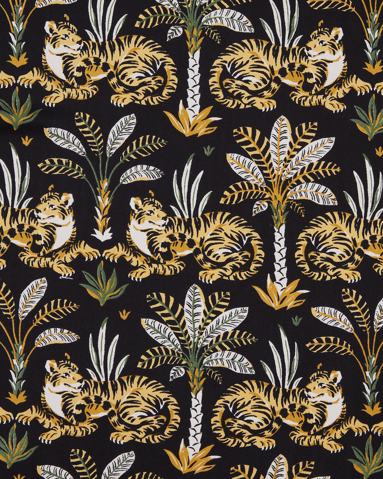 Untamed Tiger - Eco Satin Chic to Sleep Nightie - Gold Ink - Printfresh