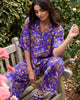 Untamed Tiger - Satin Chic to Sleep Nightie & Robe Set - Grape Soda - Printfresh