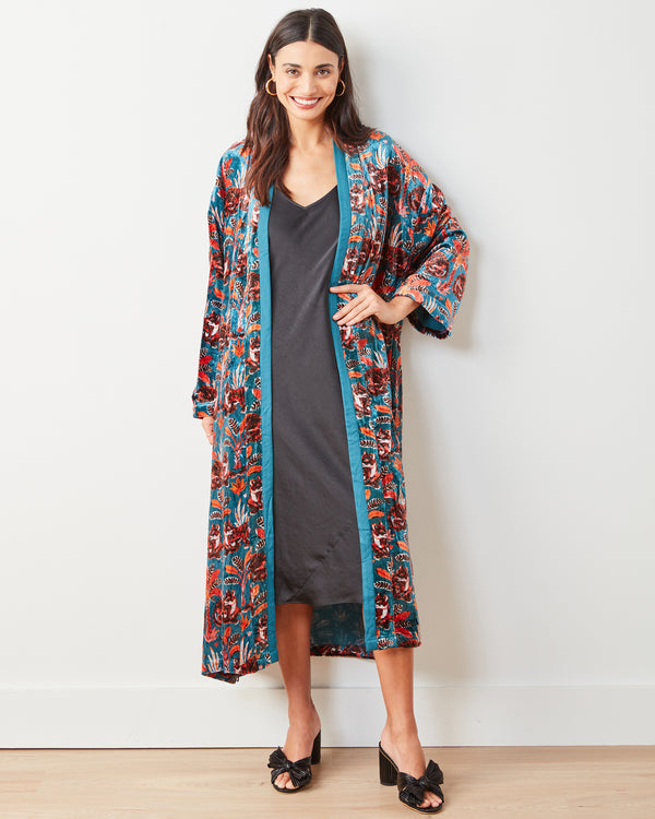 Untamed Tiger - Delancey St Duster - Teal Oxide - Printfresh