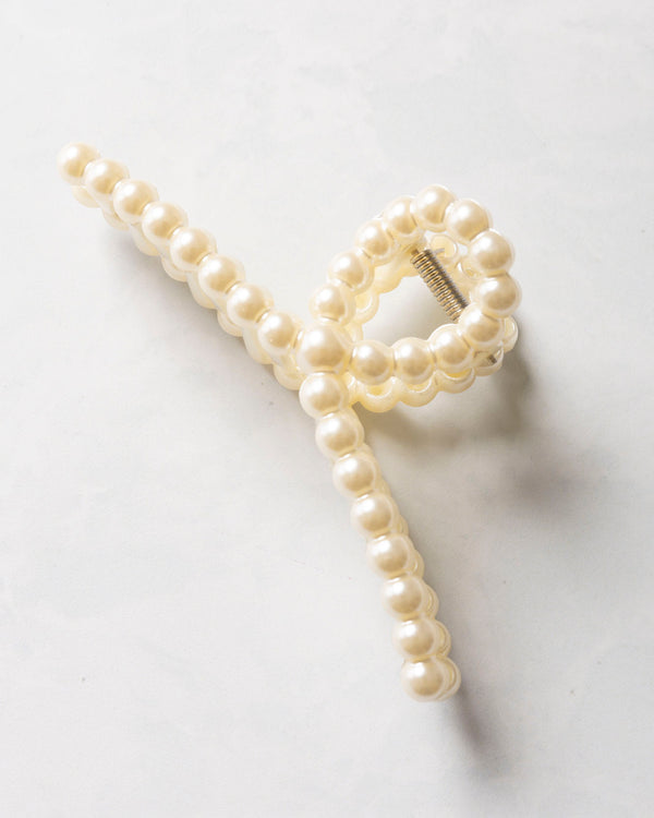 Josslyn by Wall to Wall - Oval Pearl Hair Claw Clip - Printfresh