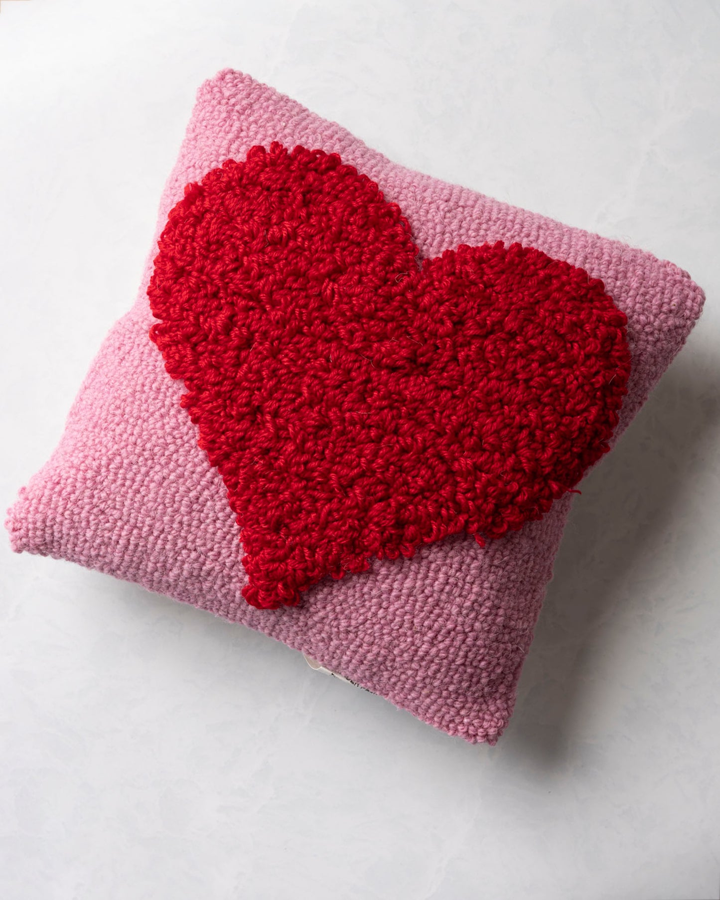 Pink - Looped Heart Hook Pillow - Peking Handicraft - Printfresh