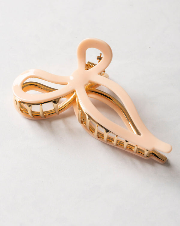 Pink - Ballet Bow Acetate Claw Clip - Solar Eclipse - Printfresh