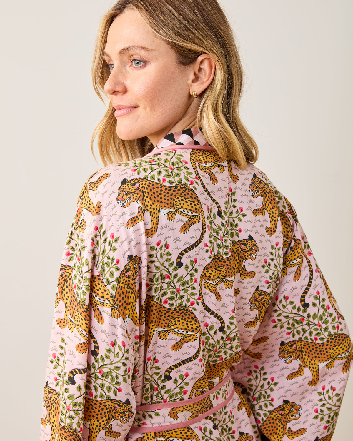 Bagheera - Eco Satin Robe - Blush - Printfresh