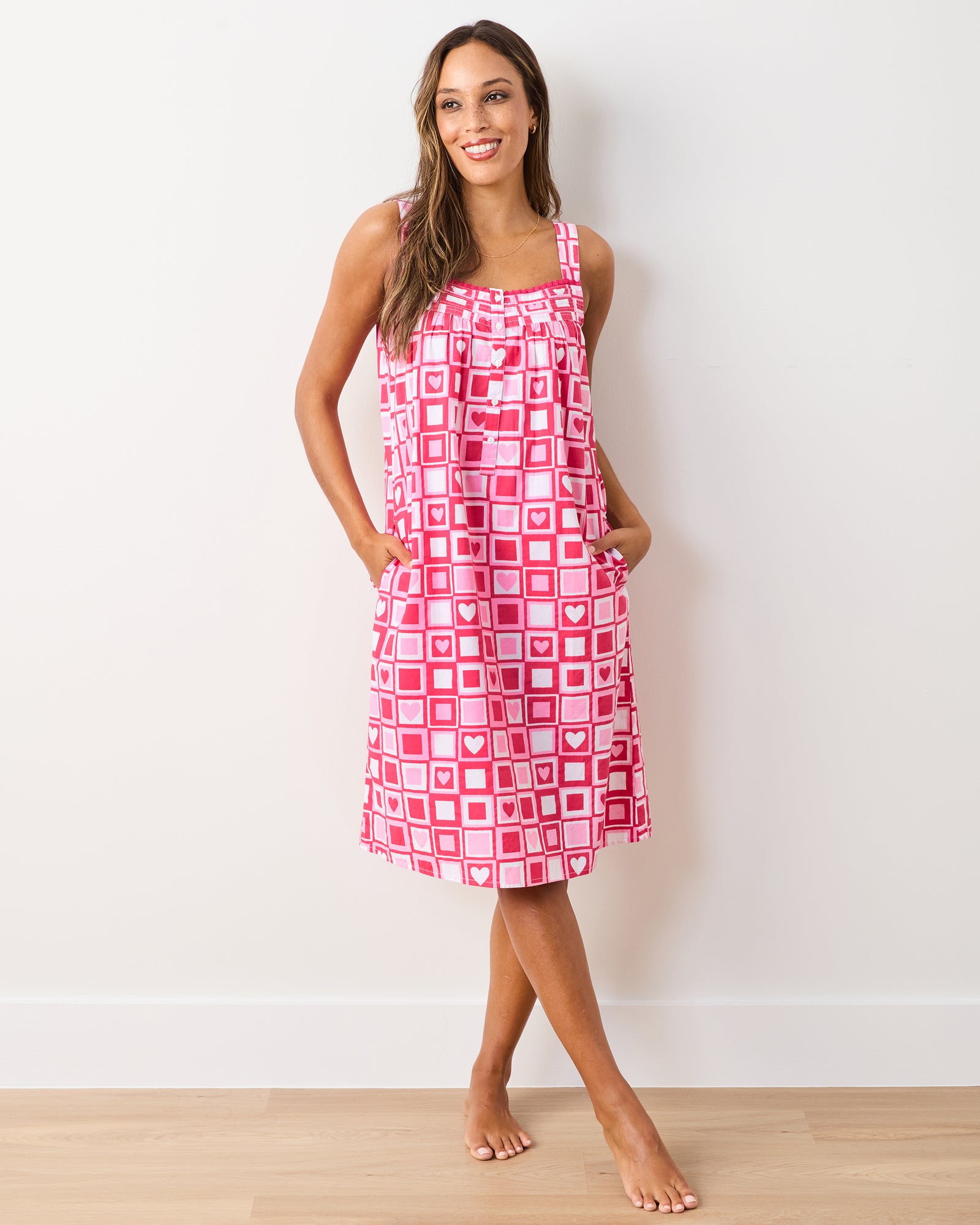 Be Mine - Back To Bed Nightgown - Retro Ruby - Printfresh