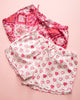 Candy Hearts & Vintage Valentine - Ruffle Shorts - Pale Pink/Mailbox Pink - Printfresh