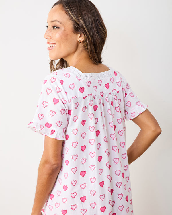 Candy Hearts - Nashville Nights Nightgown - Pale Pink - Printfresh