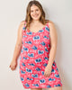 Ostrich Dance - Eco Satin Chic To Sleep Shortie - Fancy Pink - Printfresh
