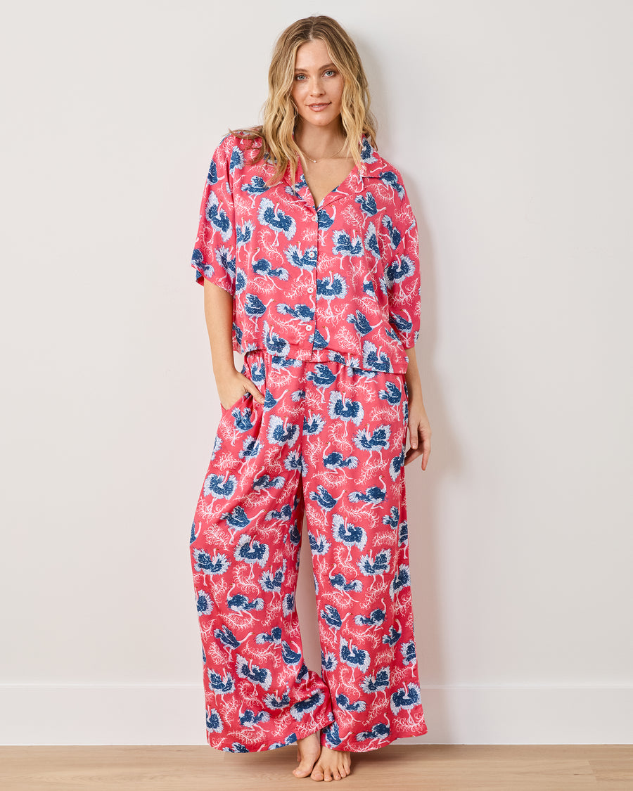 Ostrich Dance - Eco Satin Wildest Dreams Set - Fancy Pink - Printfresh