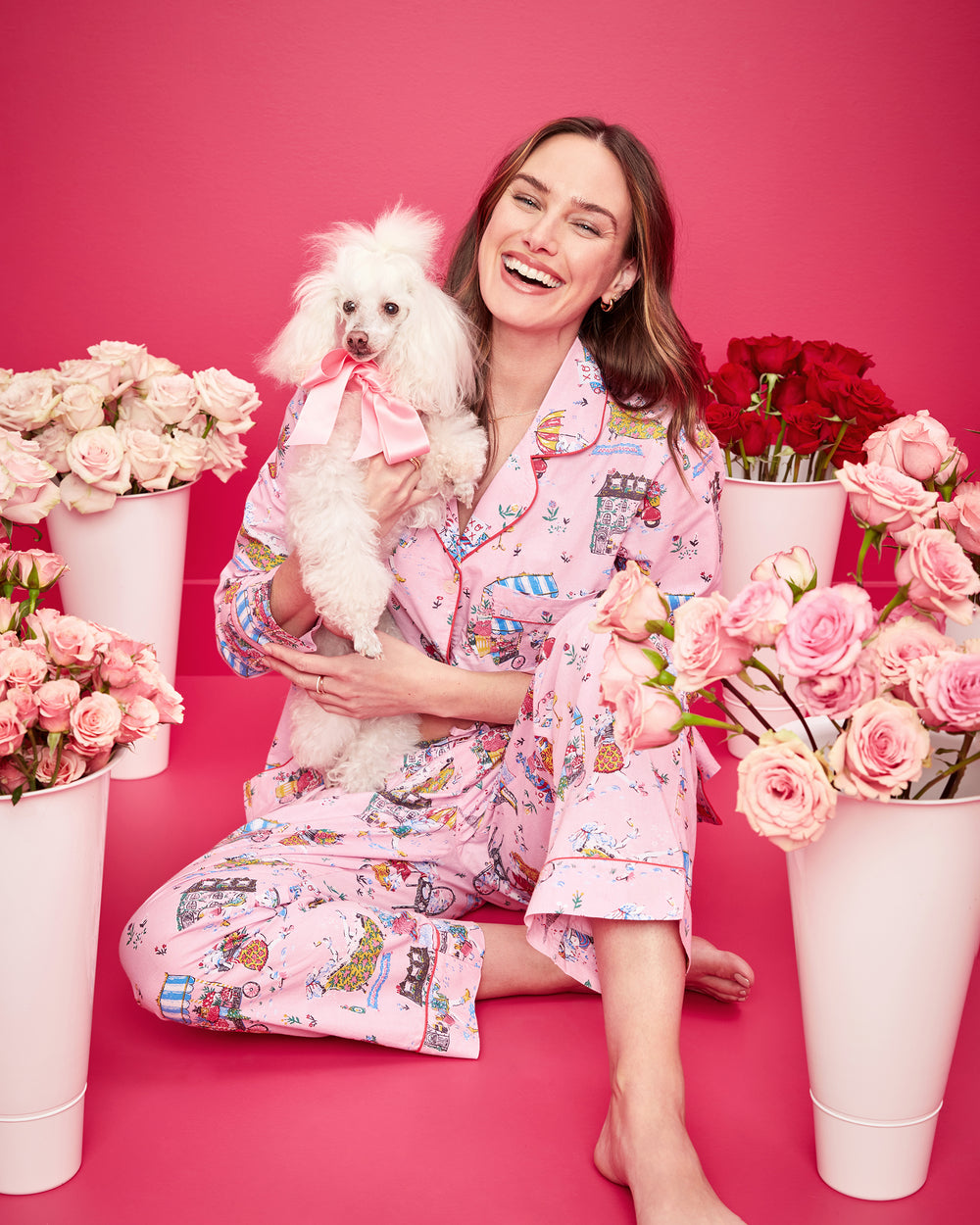 Parisian Poodles - Long PJ Set - Paris Pink - Printfresh