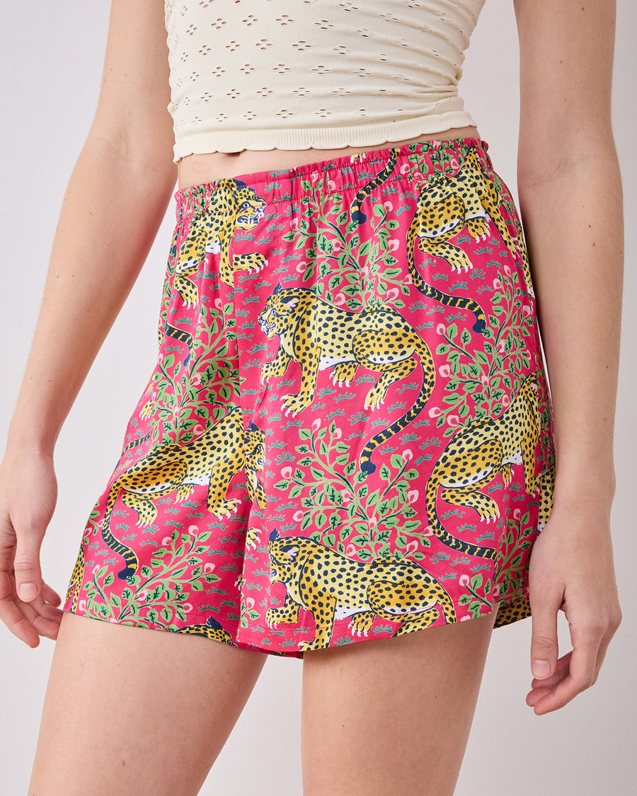 Bagheera - Eco Satin Boyfriend Boxer - Hot Pink - Printfresh