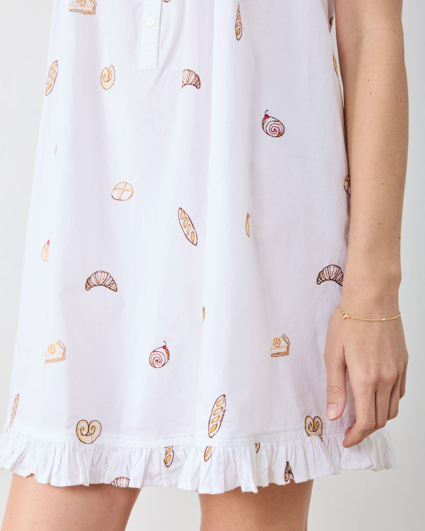 Freshly Baked - Pintuck Nightgown - Cloud - Printfresh