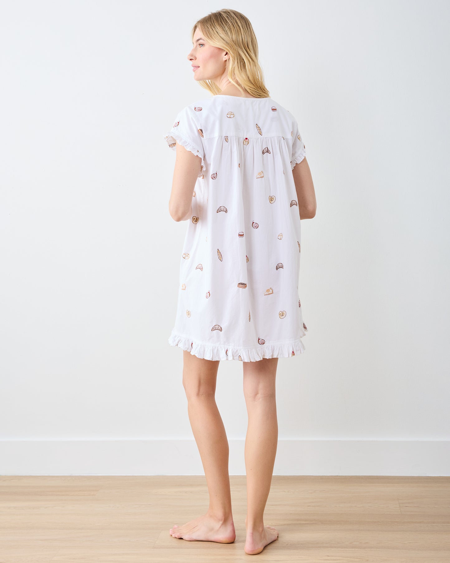 Freshly Baked - Pintuck Nightgown - Cloud - Printfresh
