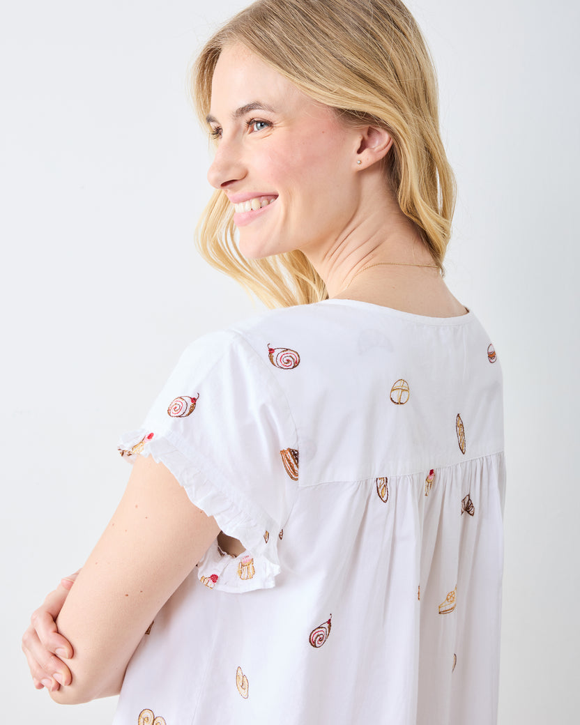 Freshly Baked - Pintuck Nightgown - Cloud - Printfresh