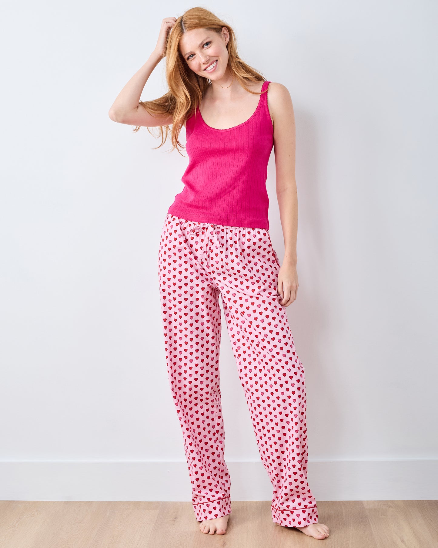 Mini Candy Hearts - PJ Pants - Pink Macaron - Printfresh