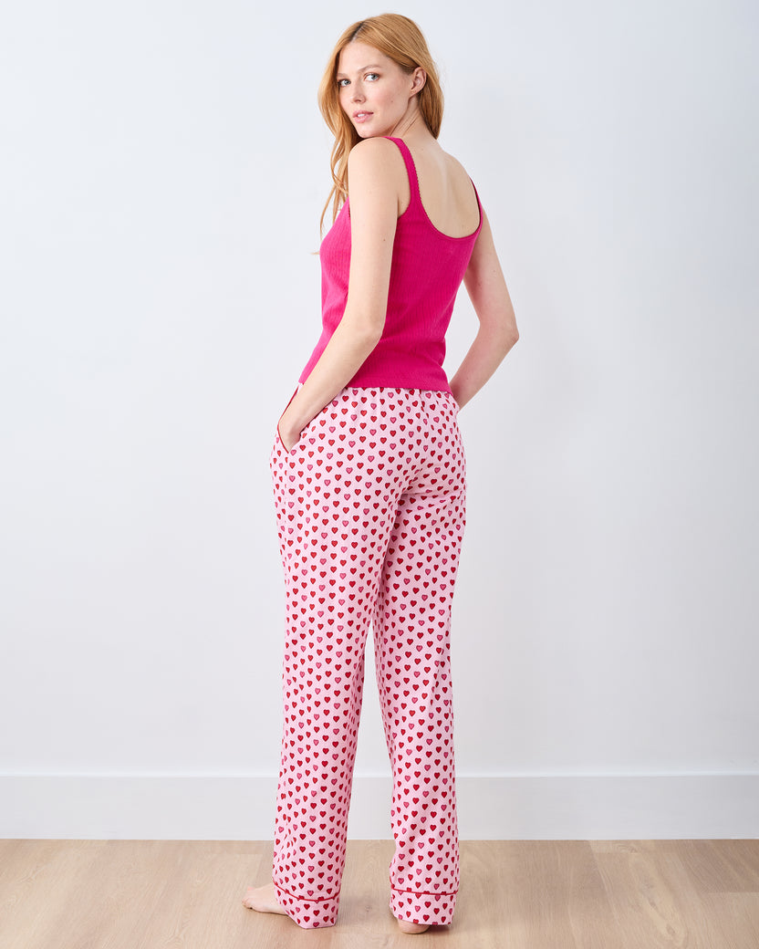 Mini Candy Hearts - PJ Pants - Pink Macaron - Printfresh