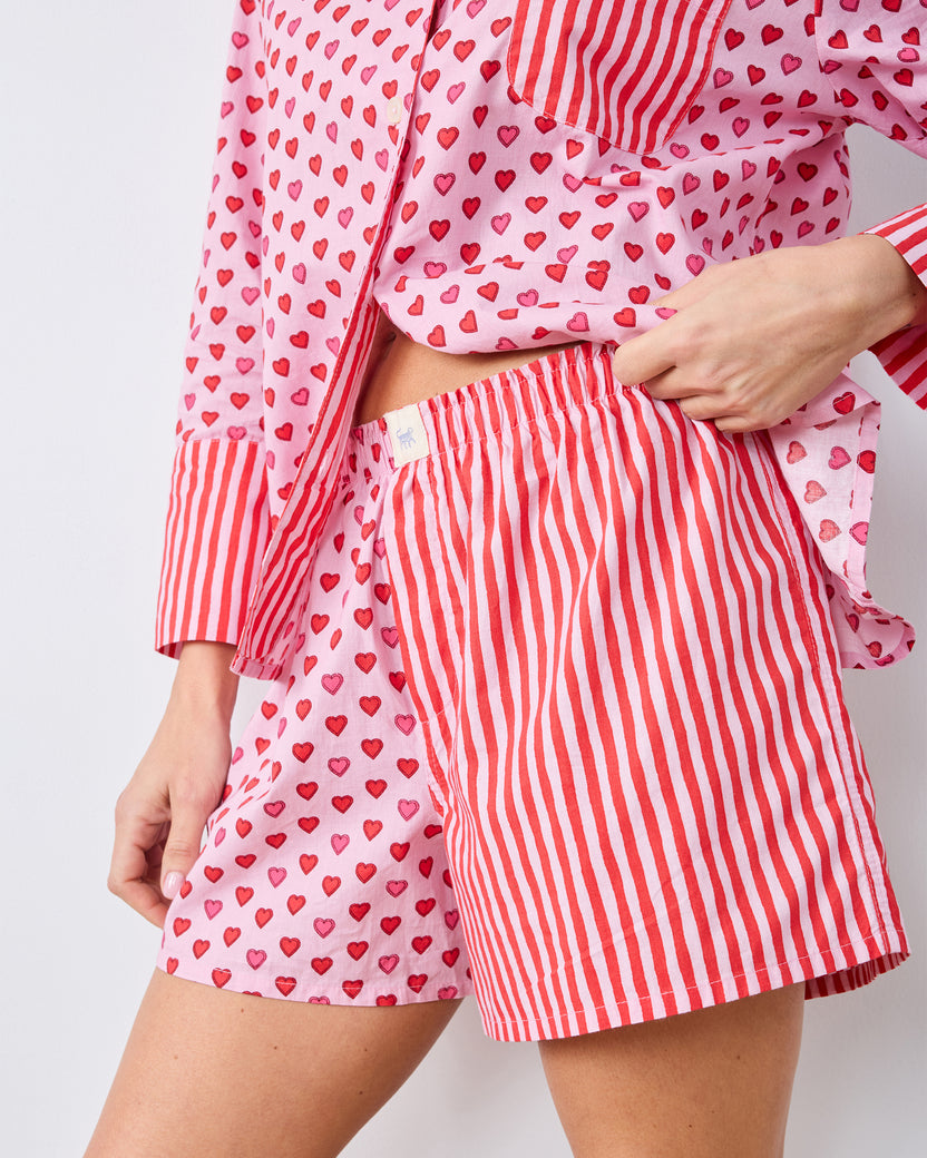 Mini Candy Hearts - Reese Boxer Set - Pink Macaron - Printfresh