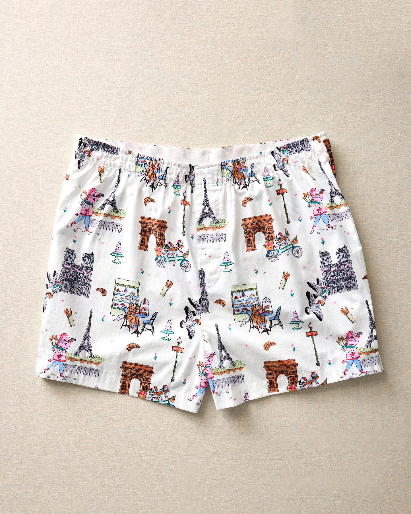 Paris Getaway - Mens Boxer - Cloud - Printfresh