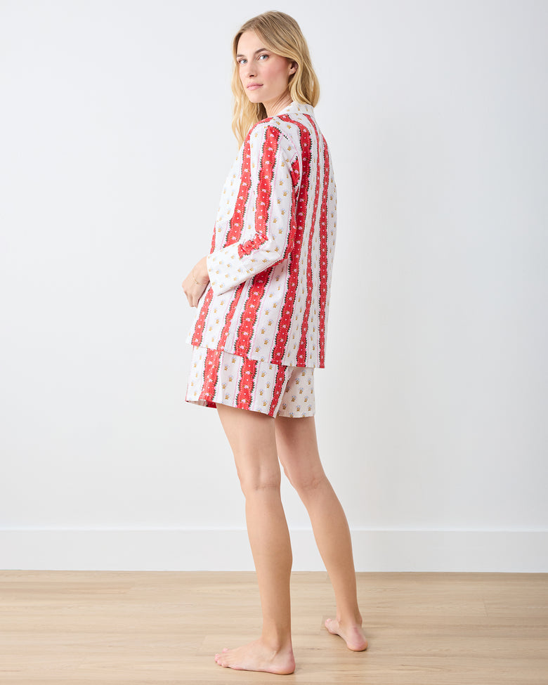 Sweetheart Stripes - Reese Boxer Set - Cherry Cola - Printfresh