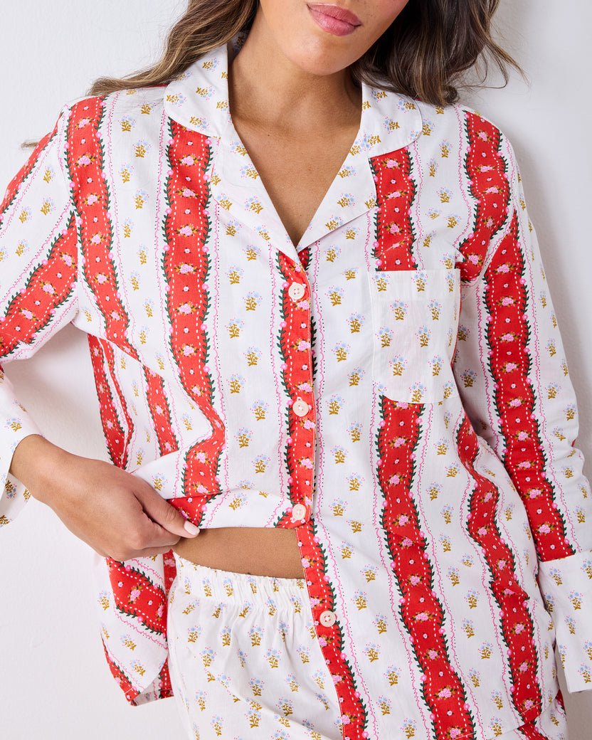 Sweetheart Stripes - Reese Boxer Set - Cherry Cola - Printfresh