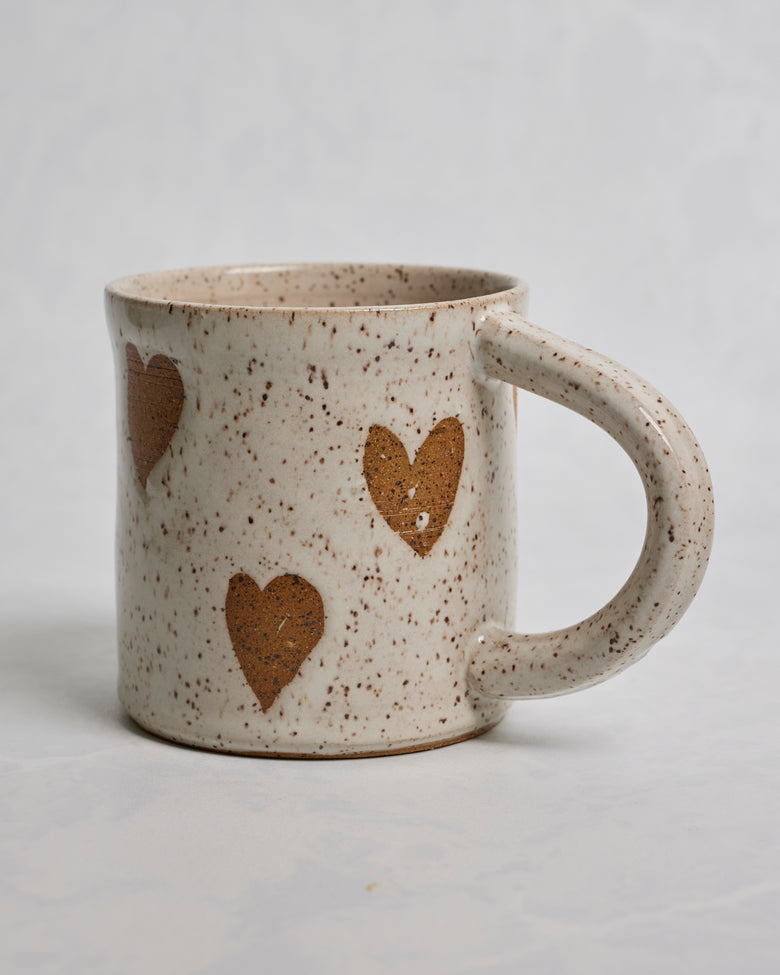 Handmade Ceramic Mug – Heart - Sarah Mennell Ceramics - Printfresh