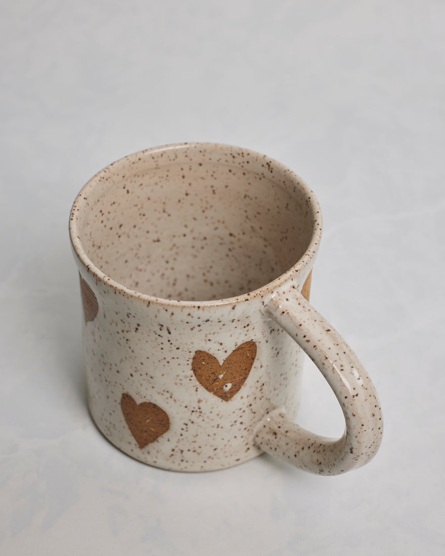 Handmade Ceramic Mug – Heart - Sarah Mennell Ceramics - Printfresh