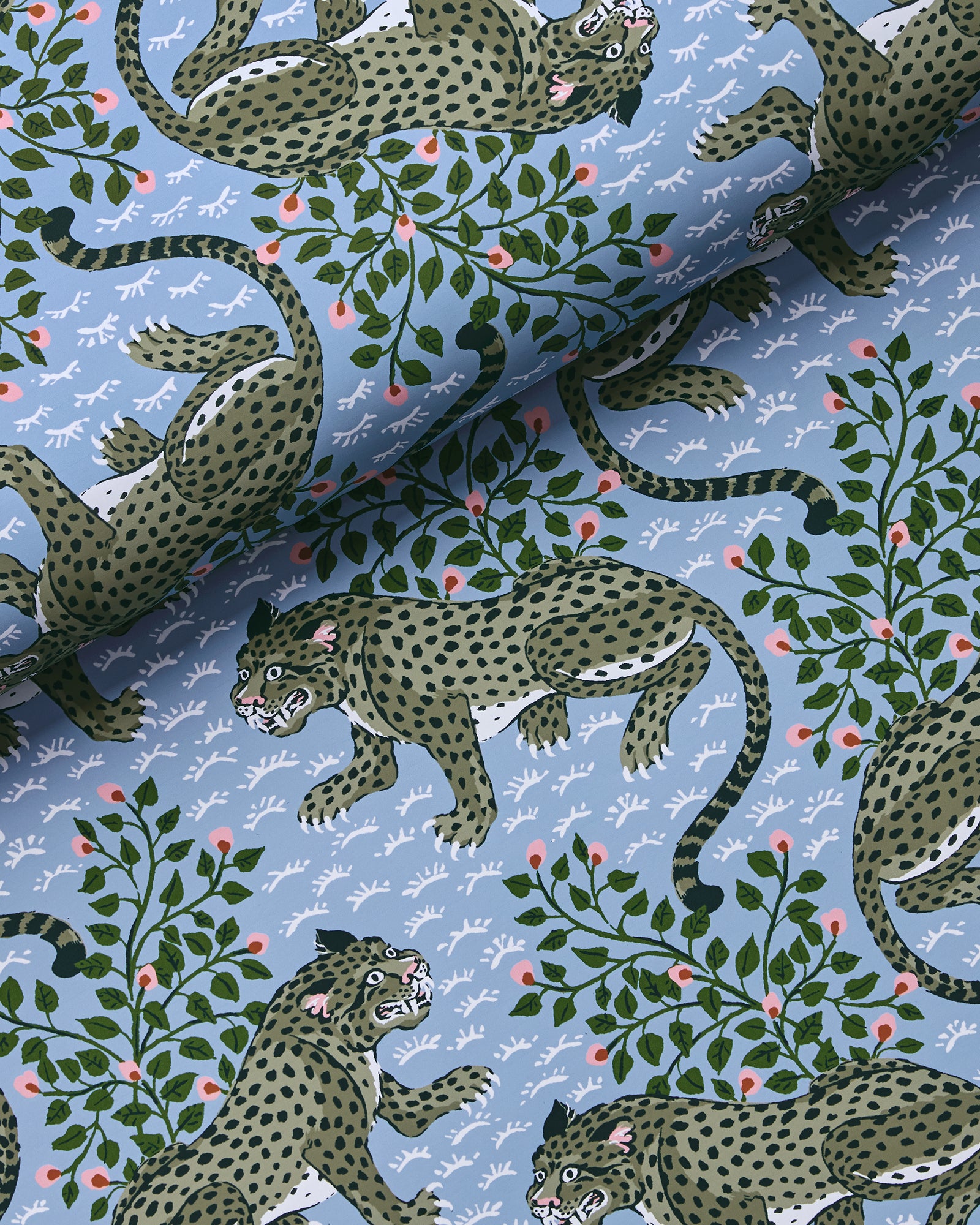 Bagheera - Peel & Stick Wallpaper - Ice Blue - Printfresh