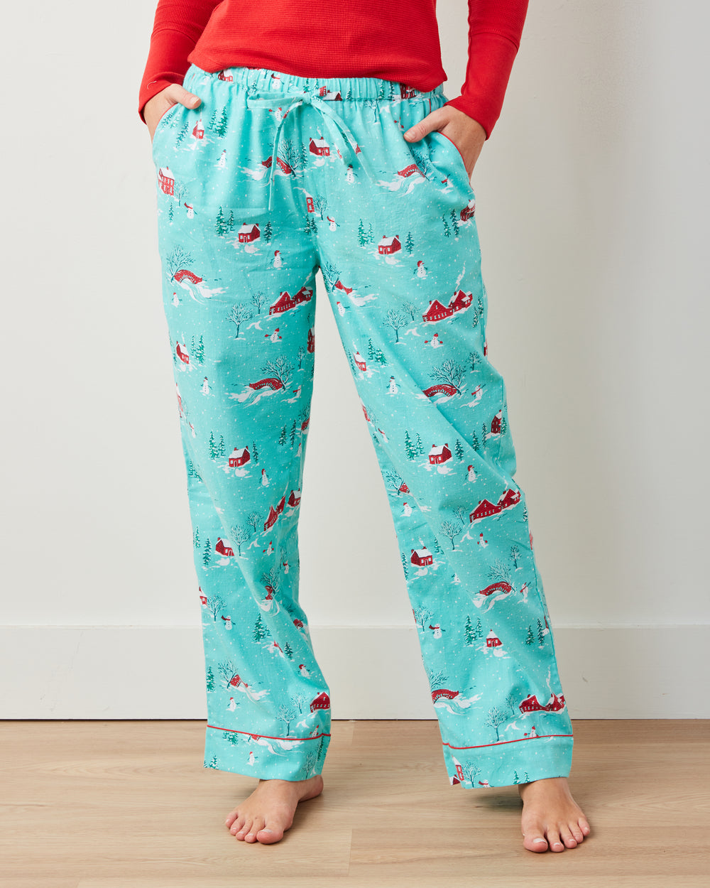 Winter Wonderland - Henley & Flannel PJ Pants Set - Snow Day - Printfresh