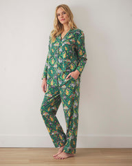 Woodland Critters - Flannel Long PJ Set - Fern - Printfresh