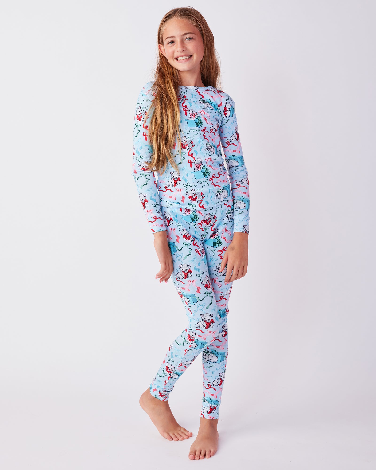 PF x The Hiltons Wrapped Gifts - Kids PJ Set - Baby Blue - Printfresh