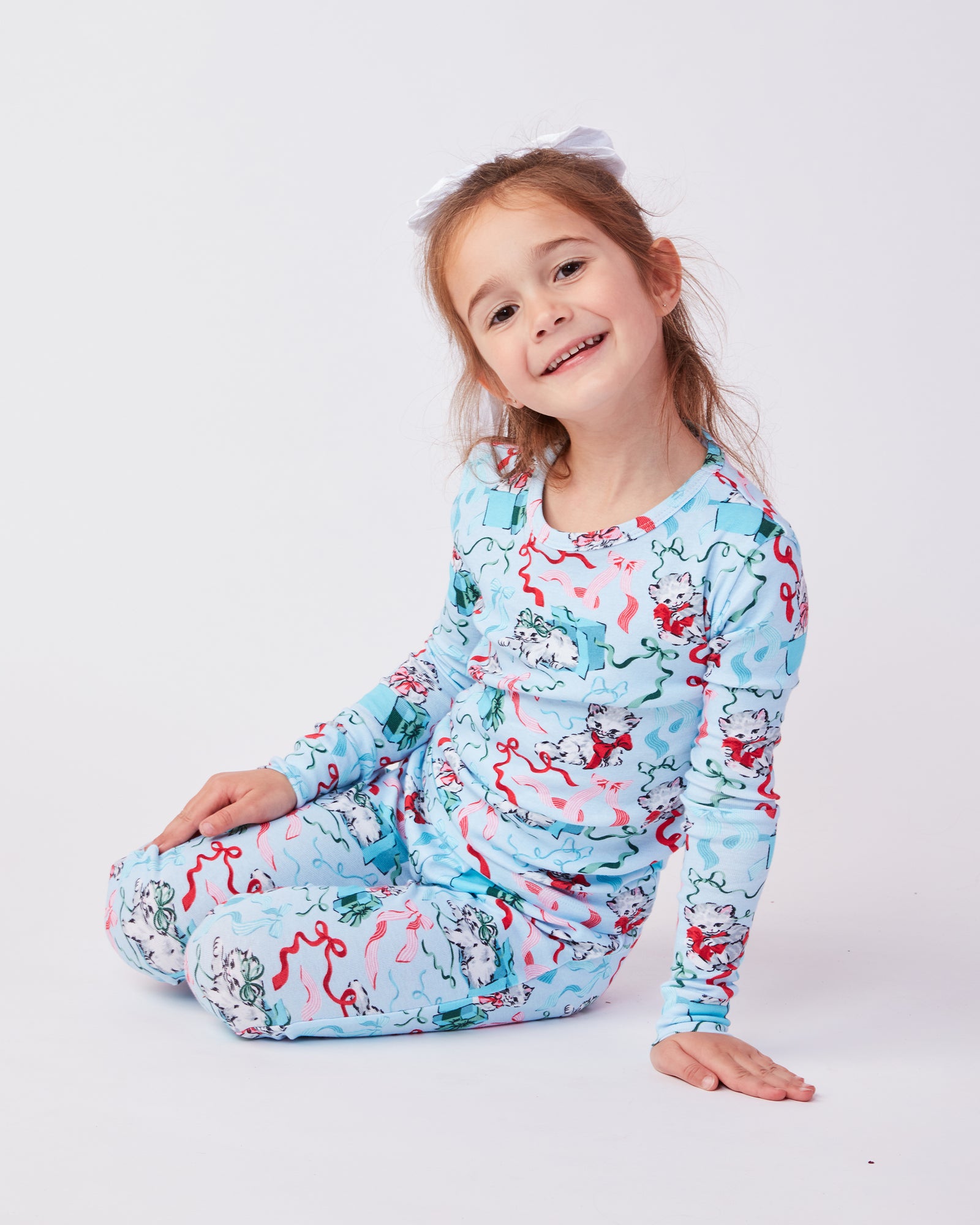 PF x The Hiltons Wrapped Gifts - Kids PJ Set - Baby Blue - Printfresh