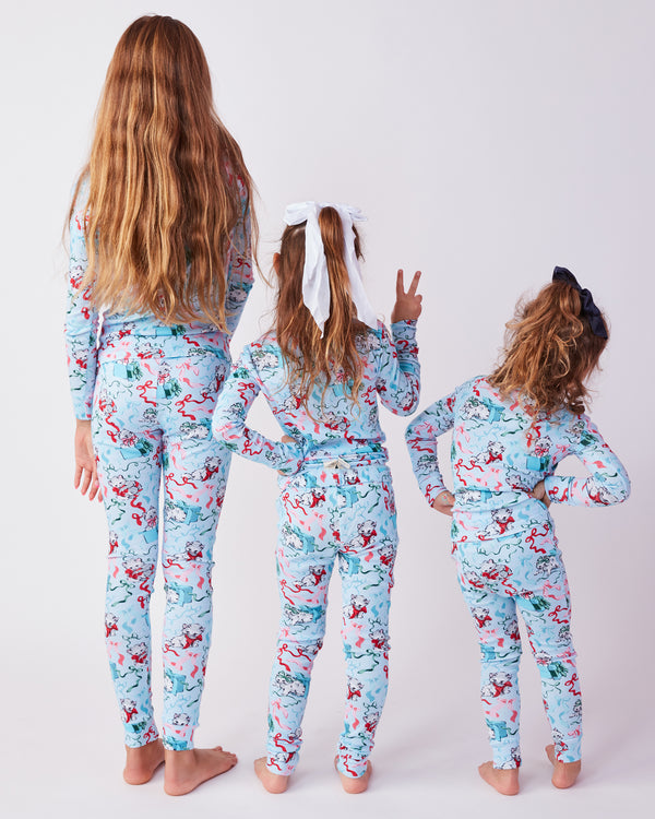 PF x The Hiltons Wrapped Gifts - Kids PJ Set - Baby Blue - Printfresh