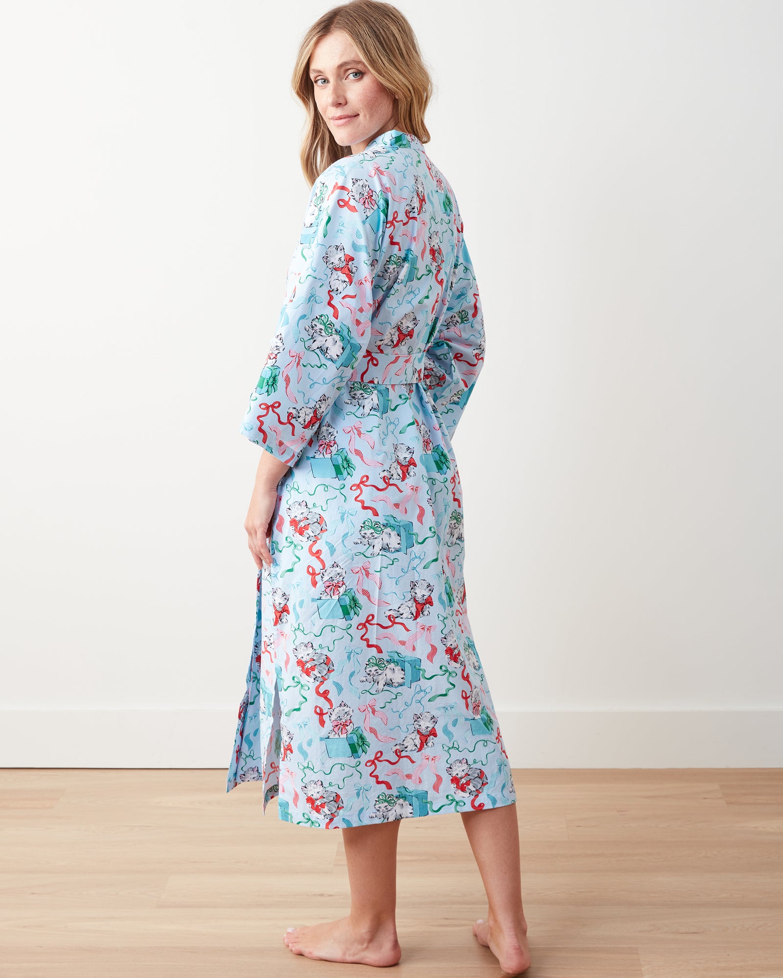 PF x The Hiltons Wrapped Gifts - Robe - Baby Blue - Printfresh