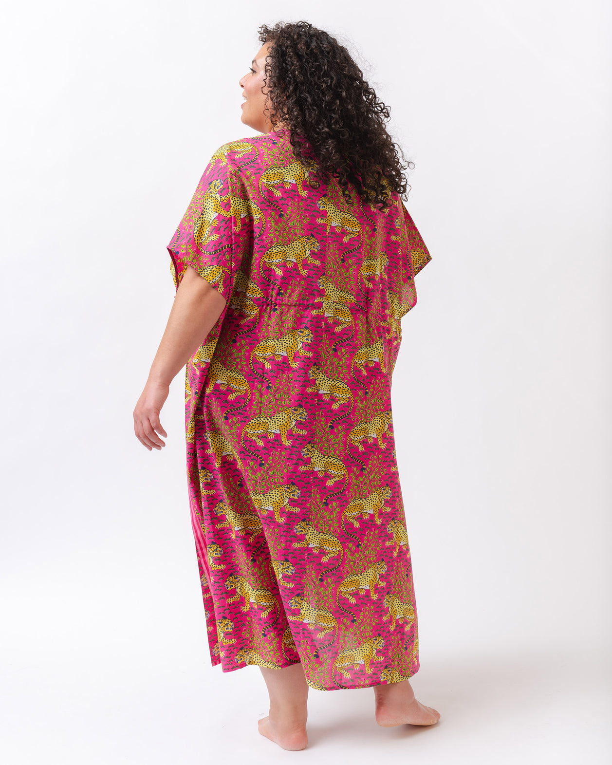 Bagheera - Daylight Open Front Cover-Up - Hot Pink - Printfresh