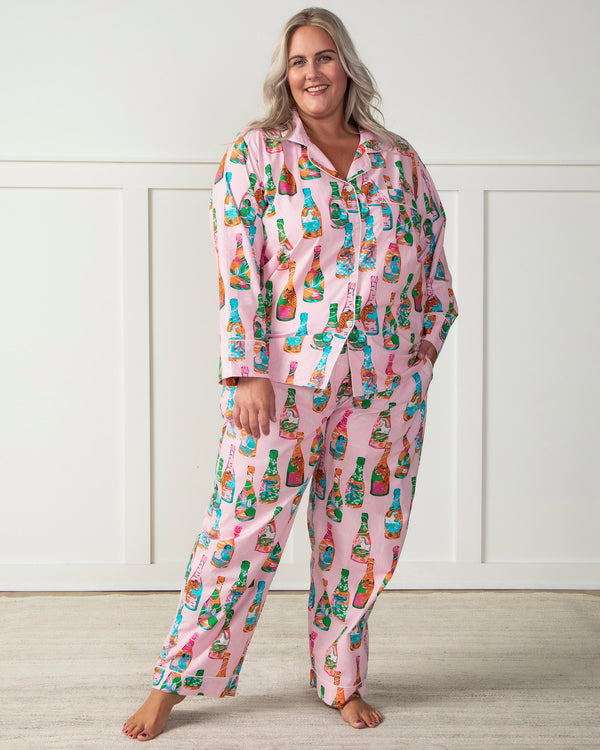 Pop the Bubbly - Long PJ Set - Sparkling Rosé - Printfresh