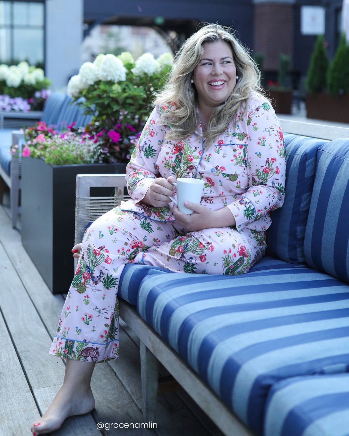 Desert Dream - Long PJ Set - Pink Cactus - Printfresh