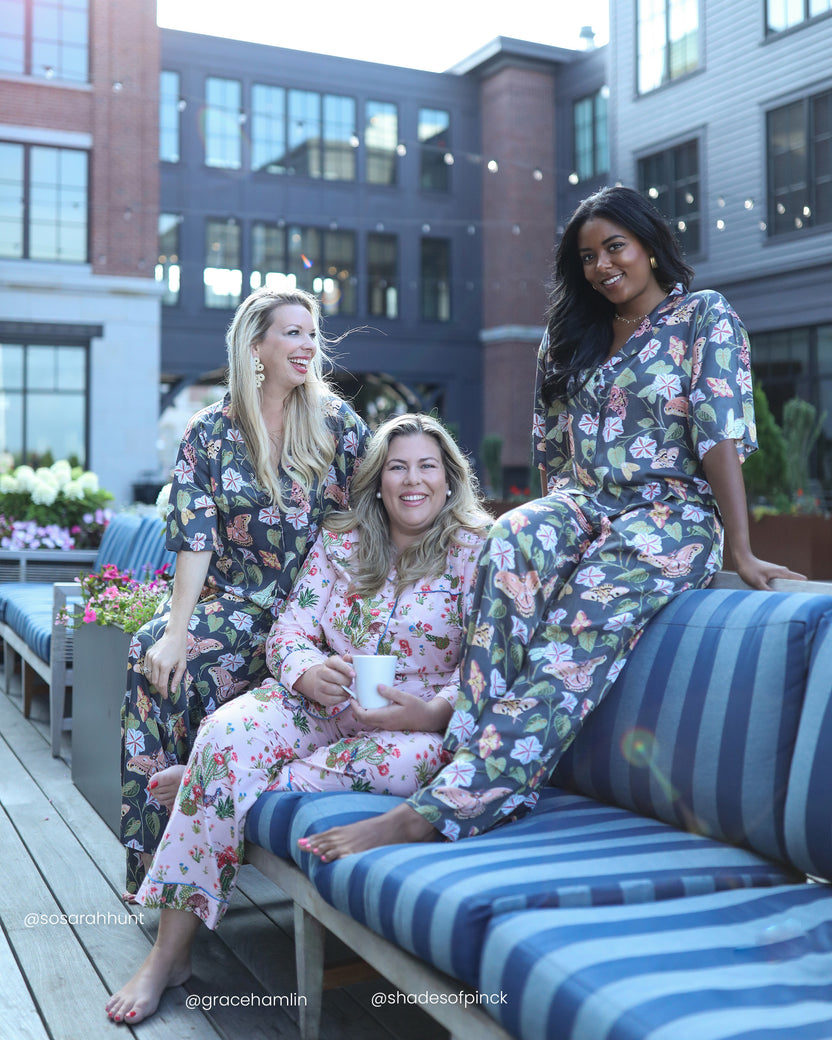 Midnight Flutter - Eco Satin Wildest Dreams Set - Slate - Printfresh