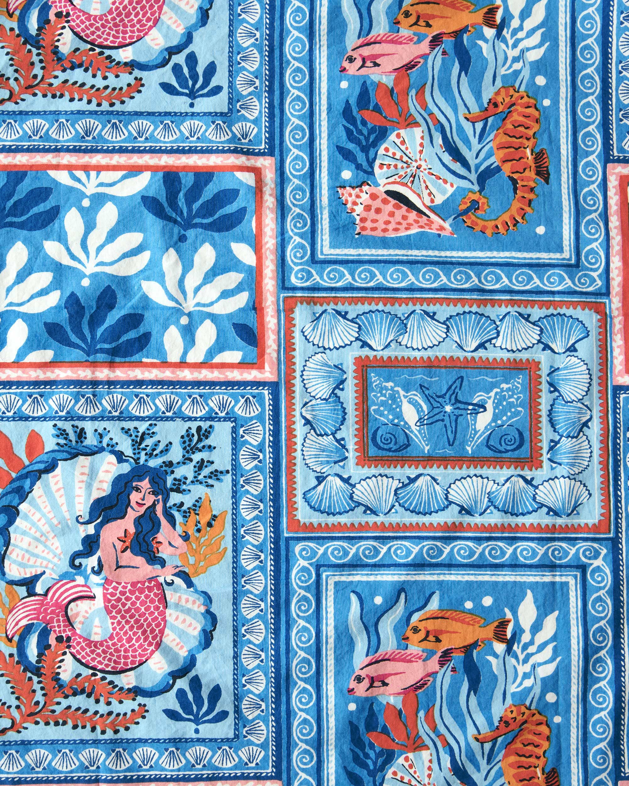 Tidal Tapestry - Daydream Nightgown - Saltwater Blue - Printfresh
