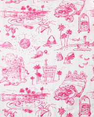 PF x Sean Taylor Girls' Trip Toile - Short PJ Set - Pink Cloud - Printfresh