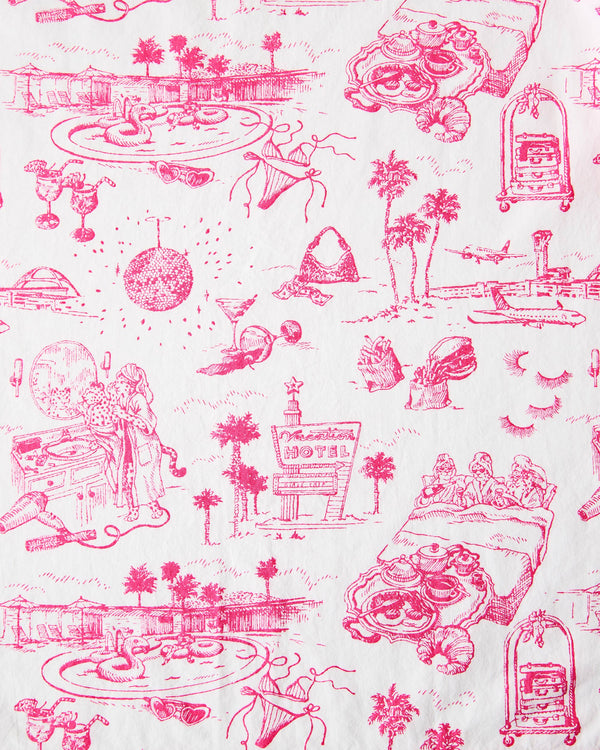 PF x Sean Taylor Girls' Trip Toile - Eye Mask - Pink Cloud - Printfresh