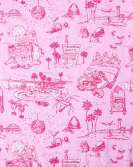 PF x Sean Taylor Girls' Trip Toile - Quilted Pouch - Rose - Printfresh