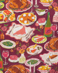 Festive Feast - Flannel Long PJ Set - Cranberry Sauce - Printfresh