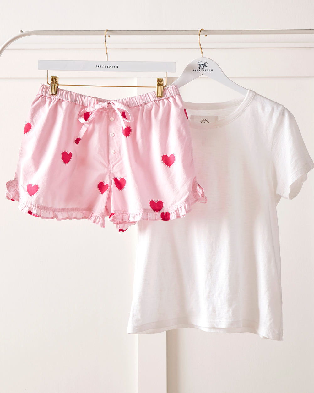Unicorn's Garden - T-Shirt and Cropped Pajama Pants Bundle - Indigo/Cloud