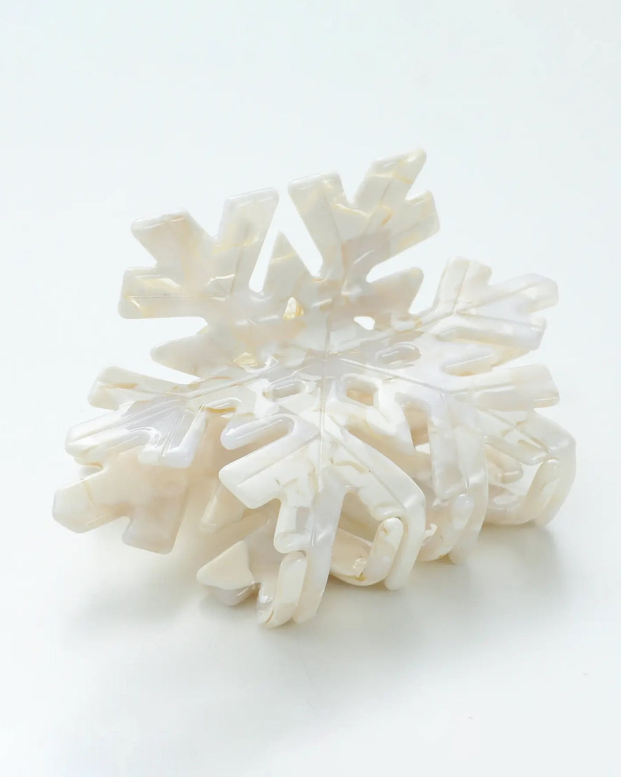 DELETE White - Snowflake Claw Clip - Printfresh