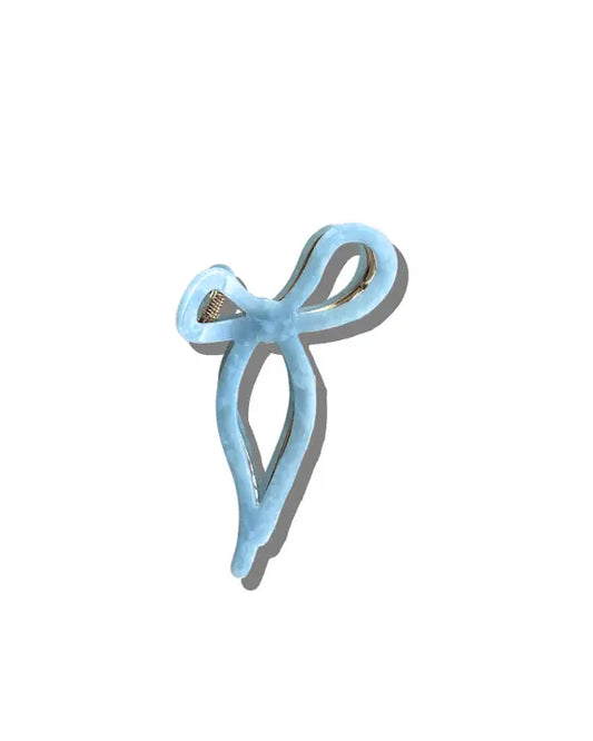 Solar Eclipse - Ballet Bow Acetate Claw Clip - Pale Blue - Printfresh
