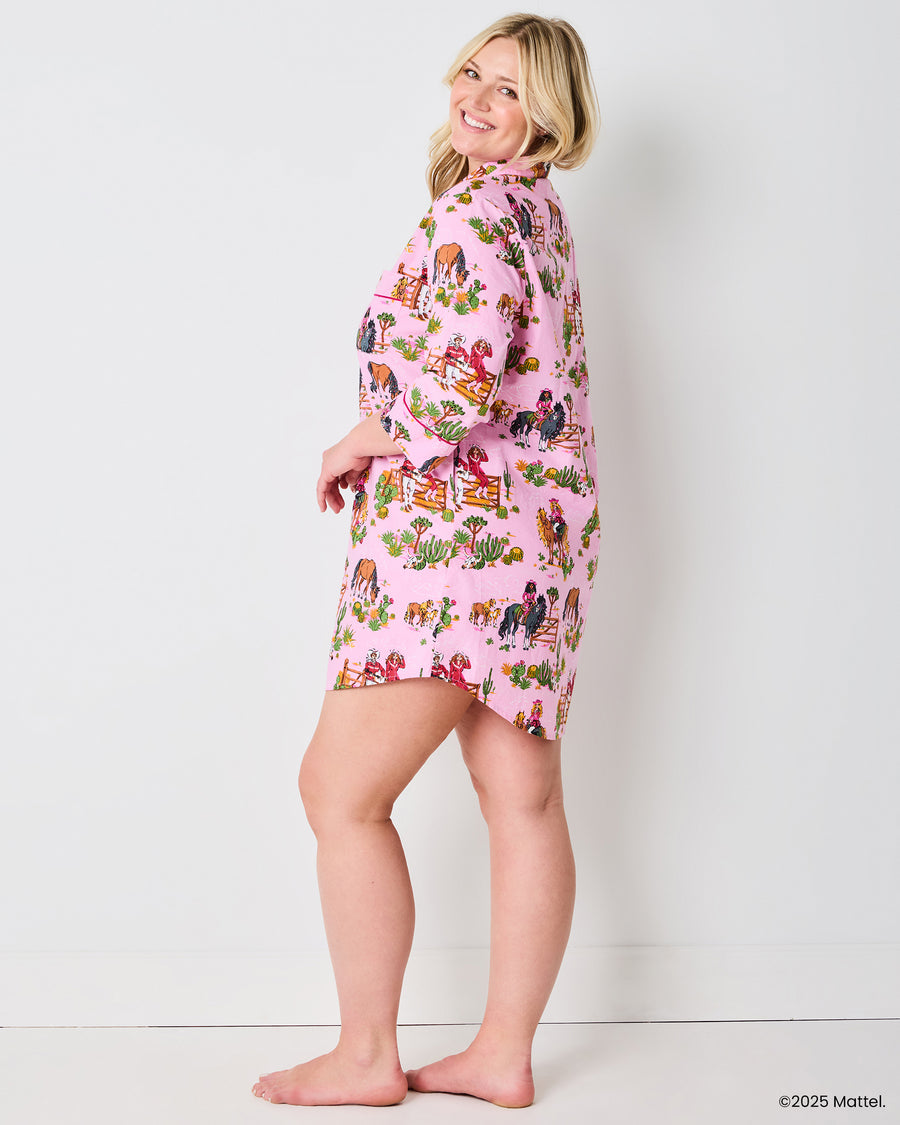 Barbie™ + Printfresh Western Barbie - Sleep Shirt - Cowgirl Pink - Printfresh